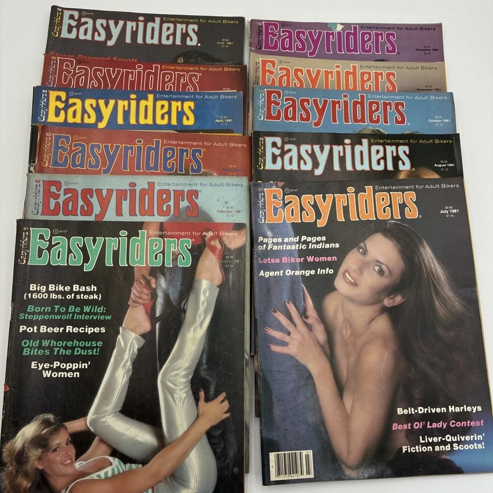 1981 Easyriders Magazine Lot of 11 David Mann Biker Art Chopper Motorcycles